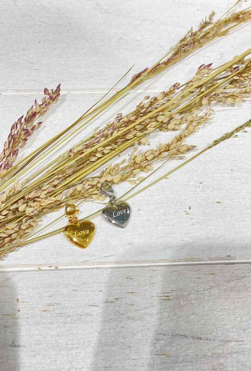 Grossiste LOLO & YAYA - 37622 Pendentif Charms en acier   LOVE COEUR
