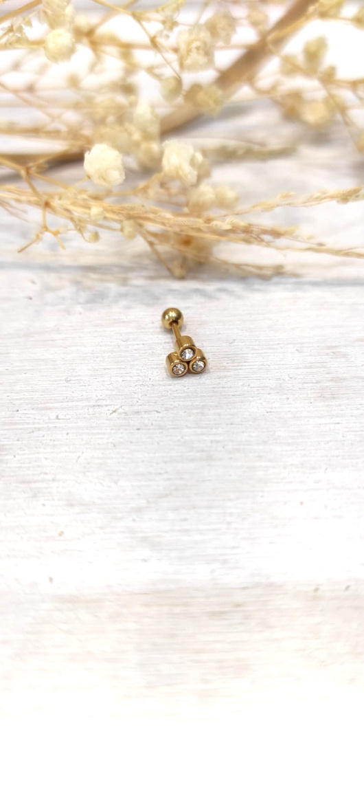 Wholesaler Lolo & Yaya - 4mm zirconium stud ear piercing in stainless steel