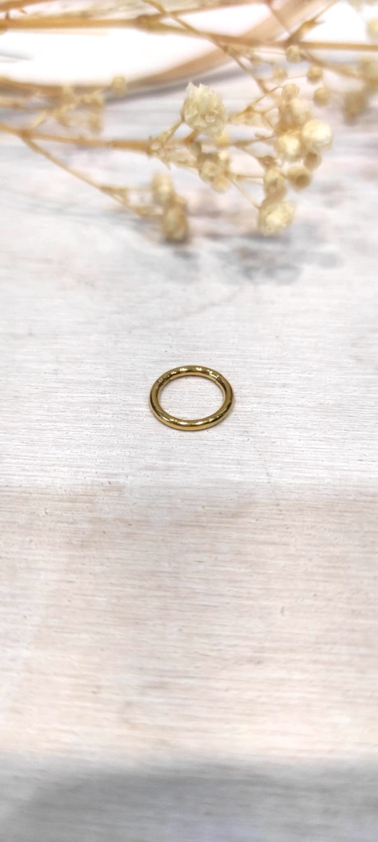 Wholesaler Lolo & Yaya - Plain ring ear piercing 8mm in stainless steel