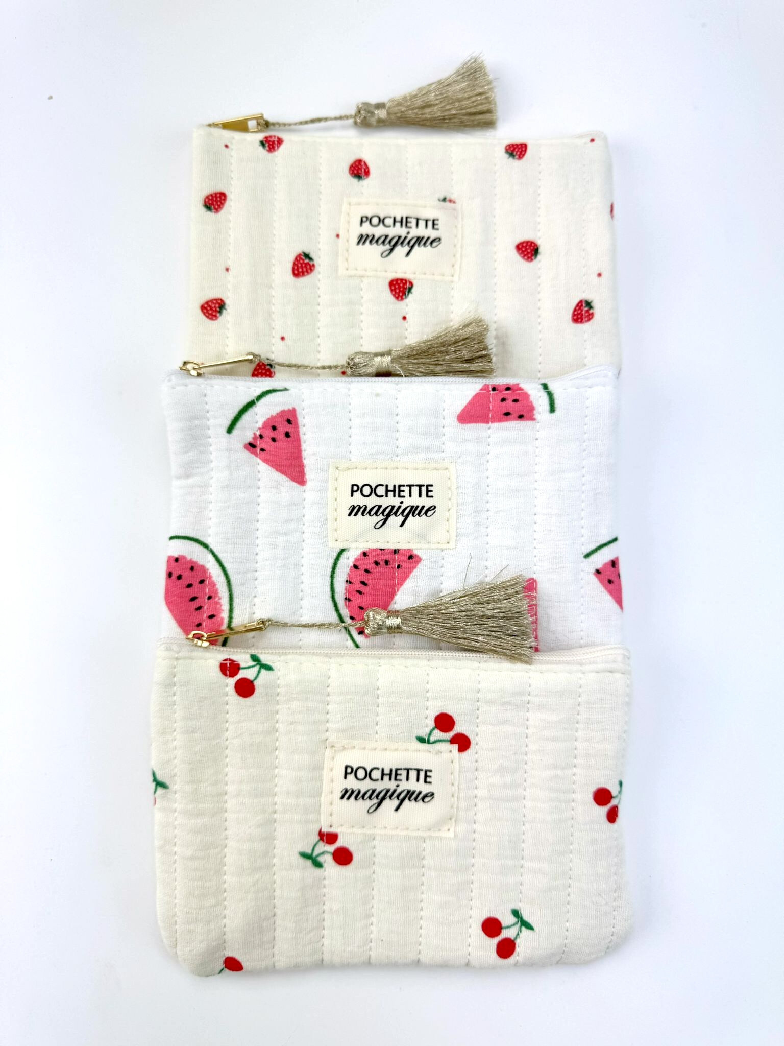 Großhändler Lolo & Yaya - „Magic Pouch“-Beutel, 16 cm x 10 cm große Fruchtmuster