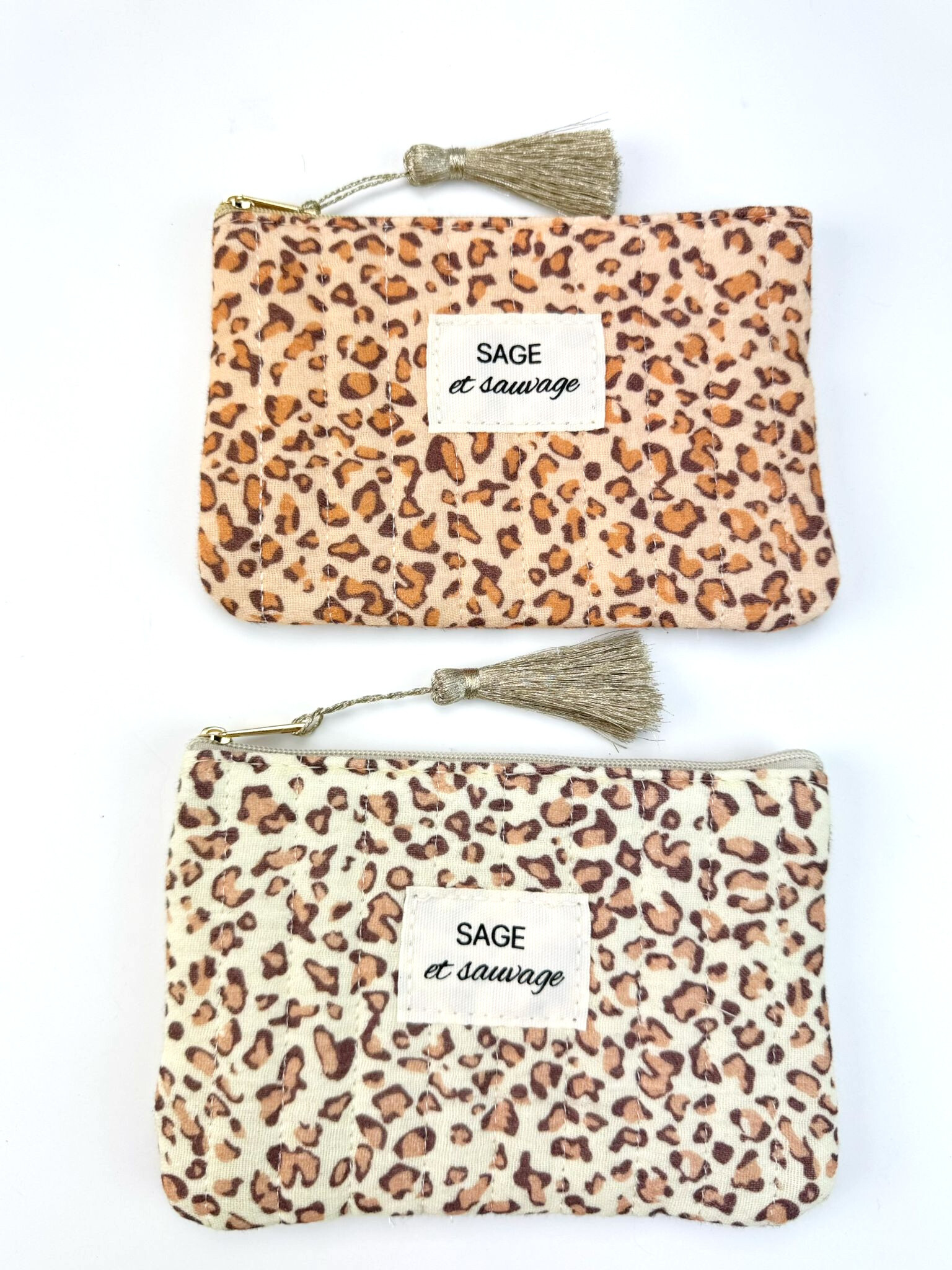 Wholesaler Lolo & Yaya - “WISE and wild” pouch, 16cm X 10 cm leopard