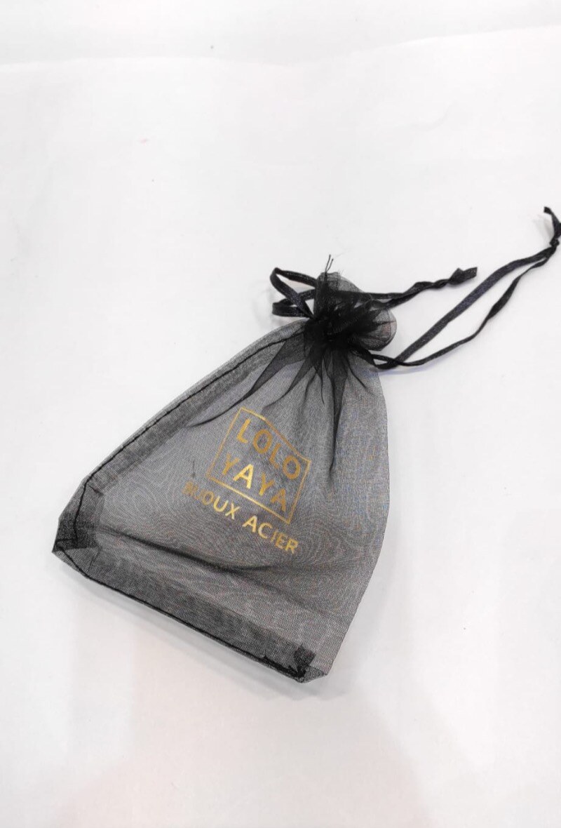 Mayorista Lolo & Yaya - Bolsa embalaje ORGANZA “LOLO YAYA BIJOUX ACERO”