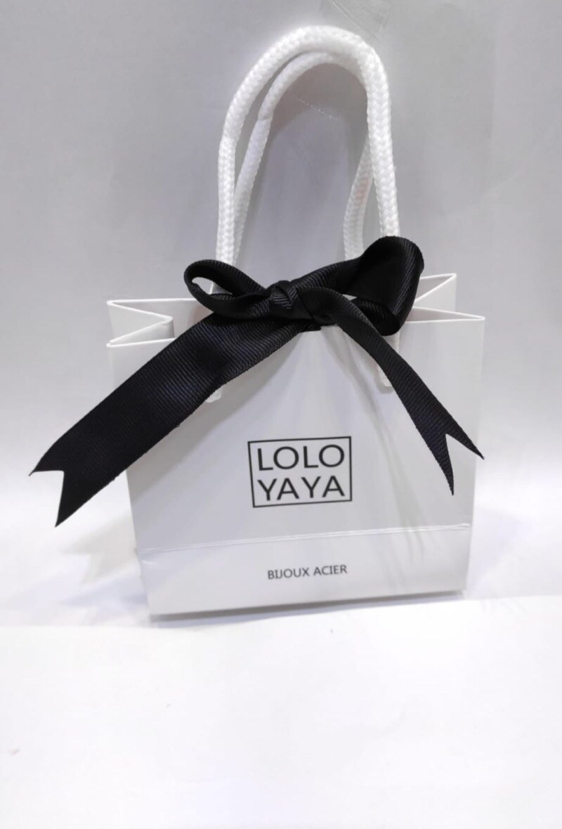 Mayorista Lolo & Yaya - Bolsa de embalaje con logo "LOLO YAYA" en cartón