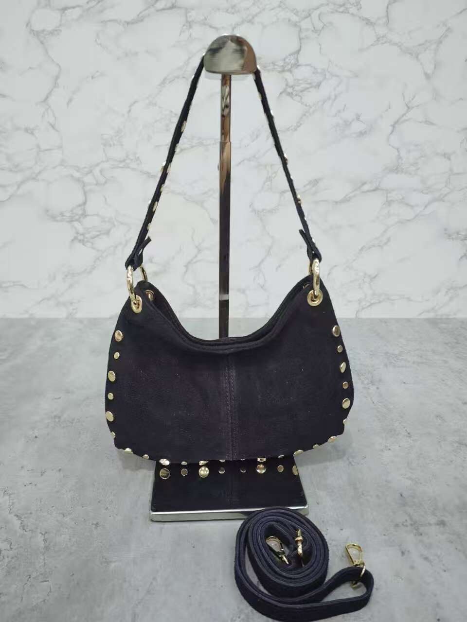 Grossiste Lorenzo - Petit sac clouté en cuir
