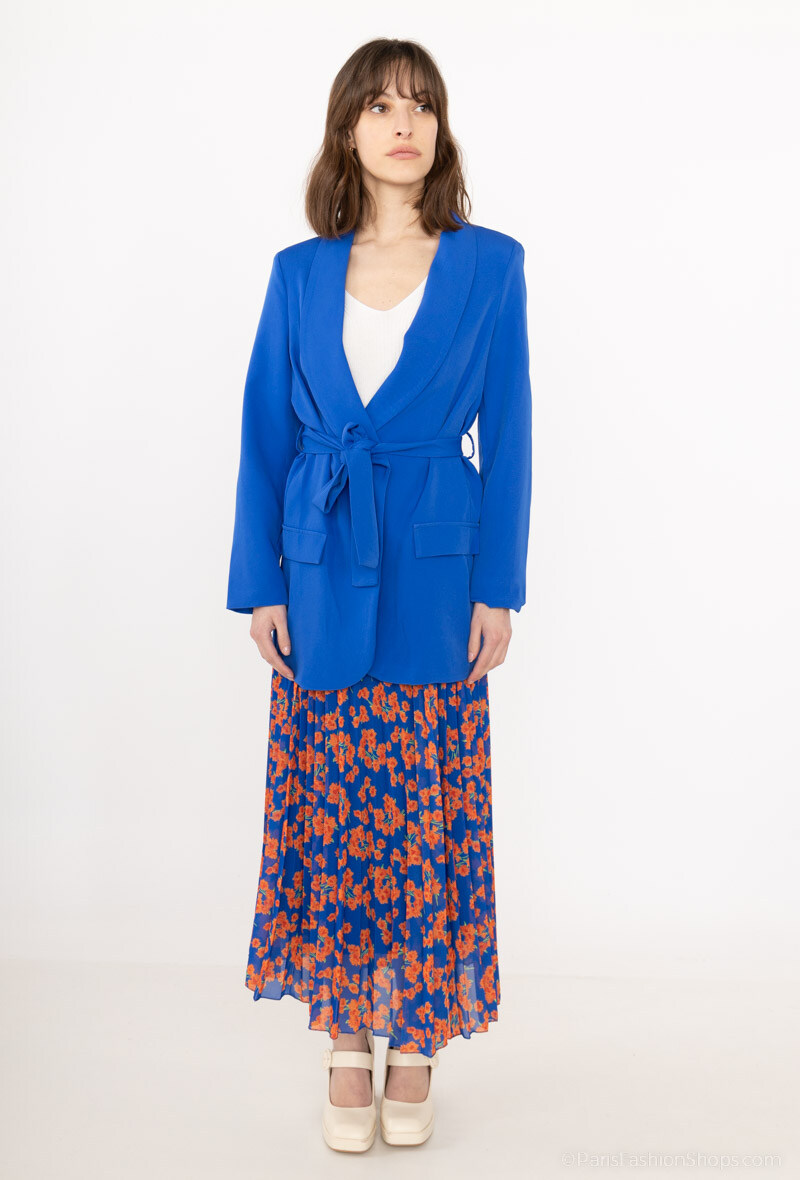 Grossista Loriane - Blazer tinta unita con cintura