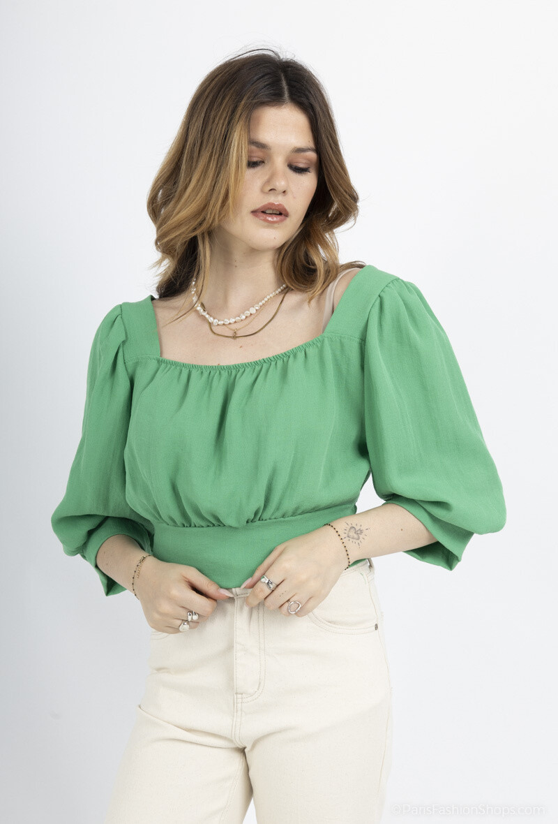 Grossiste Loriane - Blouse à col carré