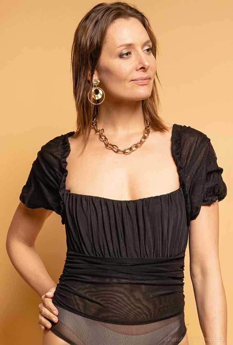 Großhändler Loriane - Drapierter Einfarbiger Body