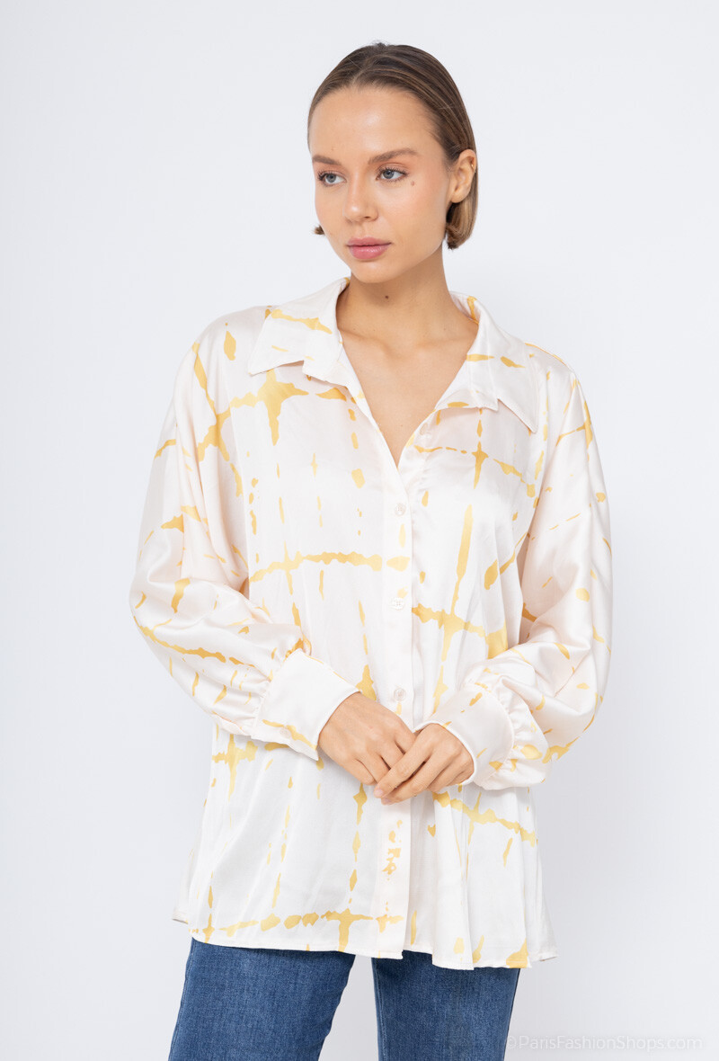 Mayorista Loriane - CAMISA DE SATÉN ESTAMPADA