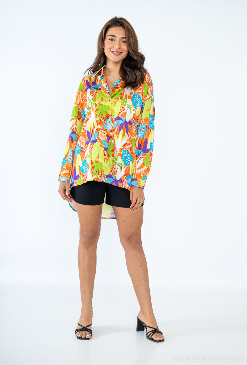 Mayorista Loriane - Camisa de satén estampada