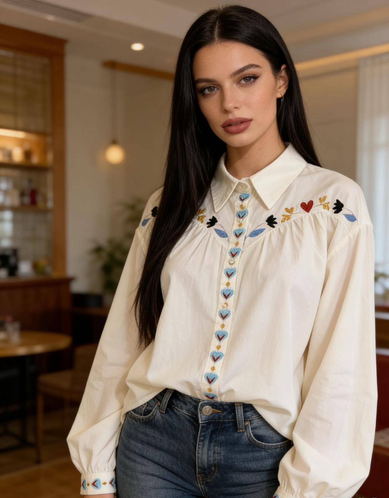 Grossista Loriane - Camicia ricamata