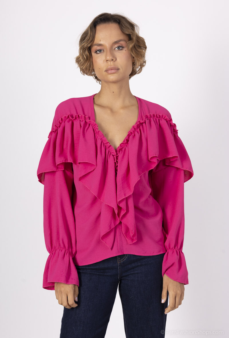 Grossista Loriane - Blusa a tinta unita