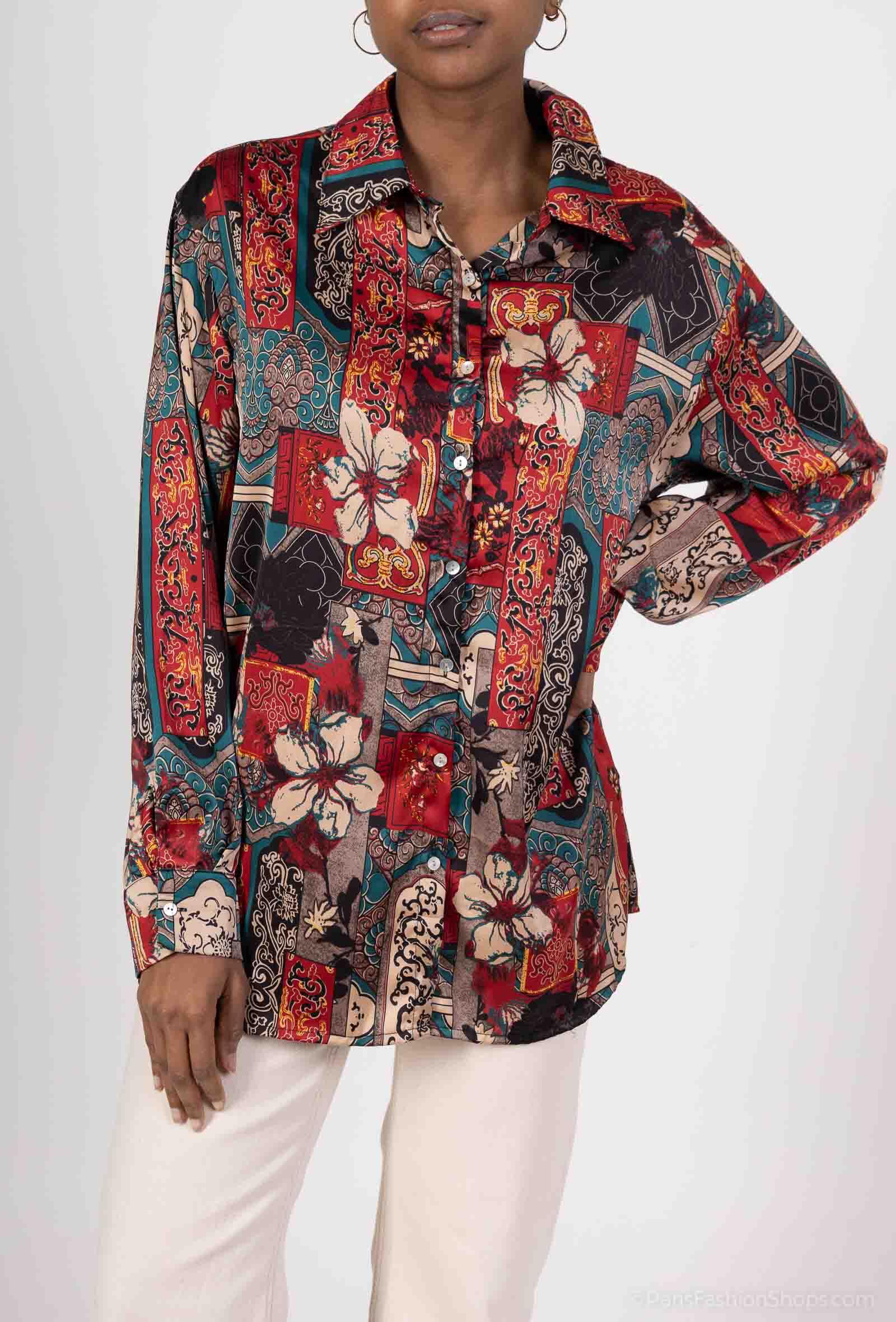 Wholesaler Loriane - Printed satin shirt