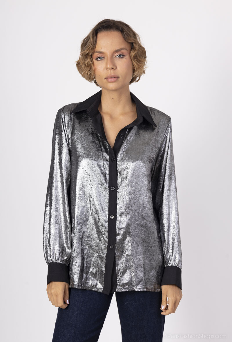 Wholesaler Loriane - Shiny Solid Shirt