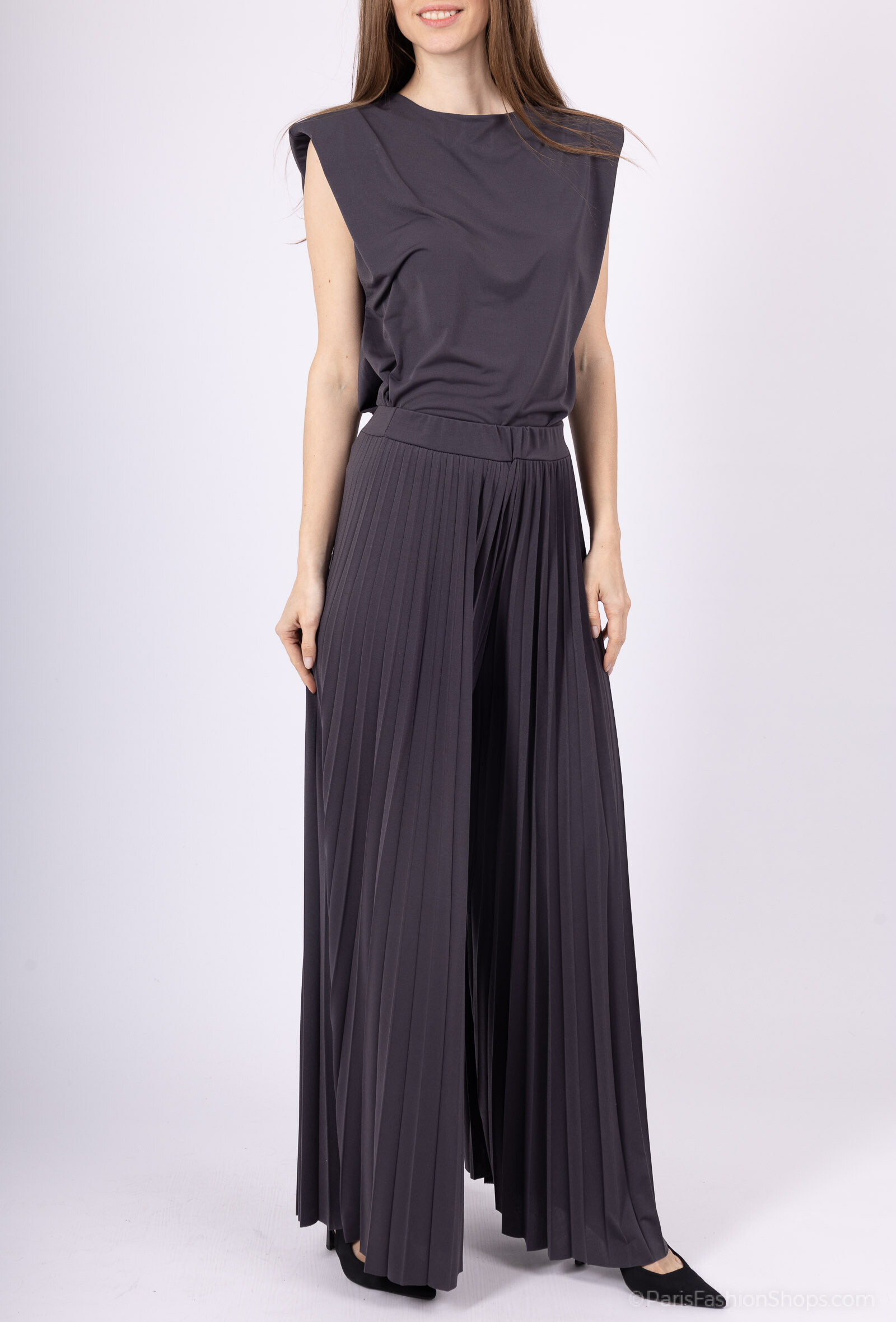 Grossiste Loriane - Ensemble uni haut + pantalon