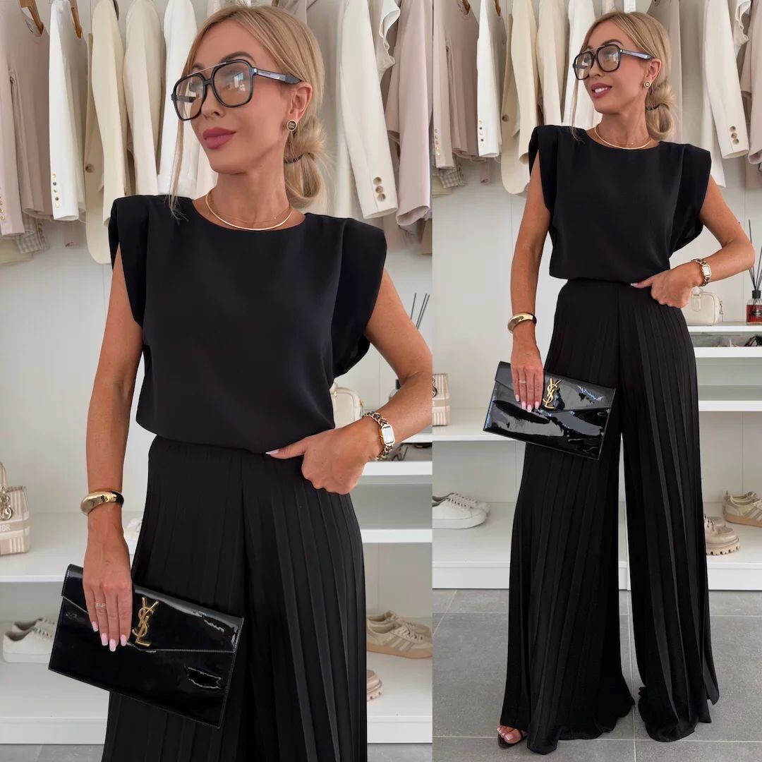 Grossiste Loriane - Ensemble uni haut + pantalon