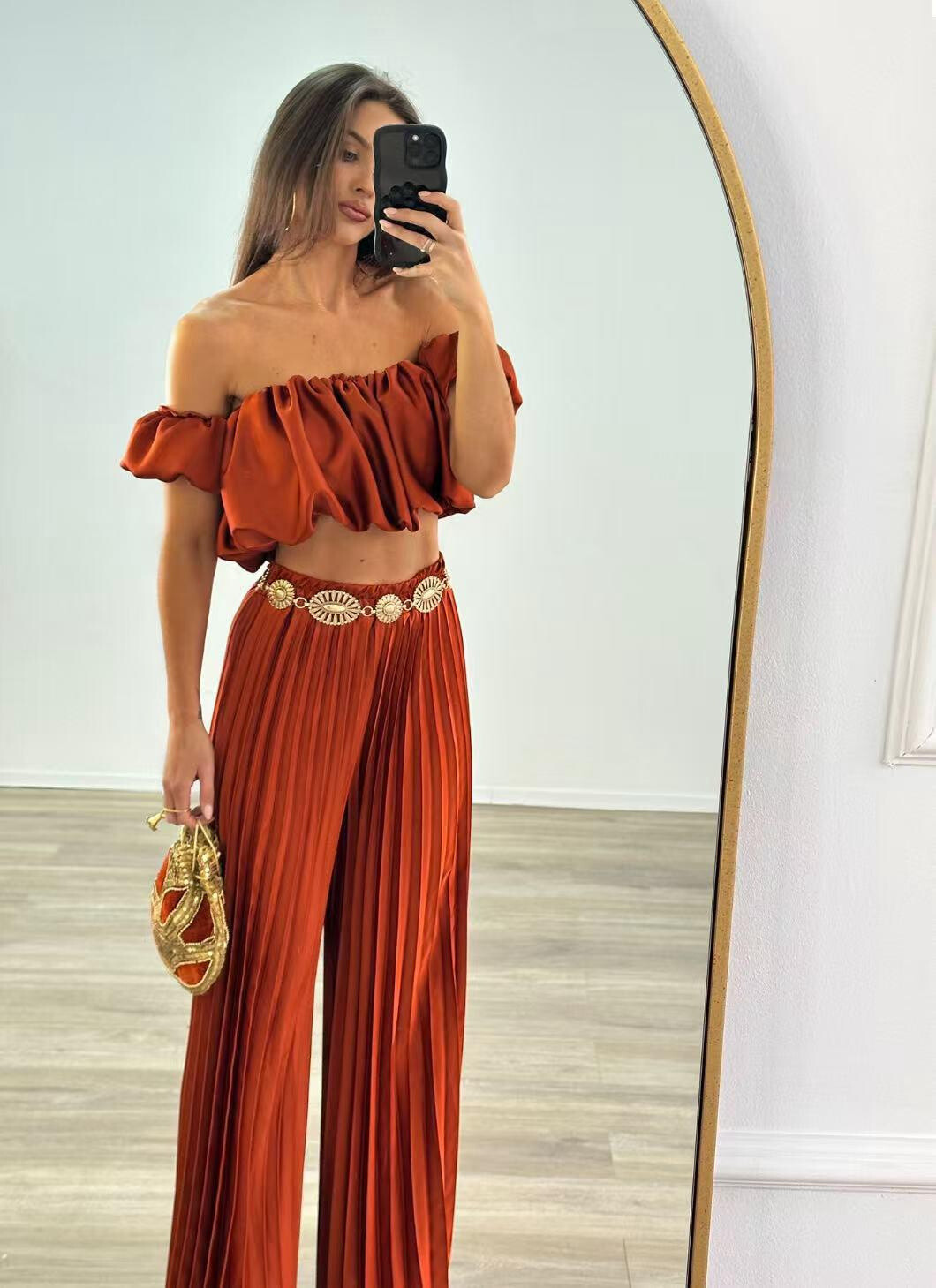 Grossista Loriane - Un raccolto uni e pantaloni set