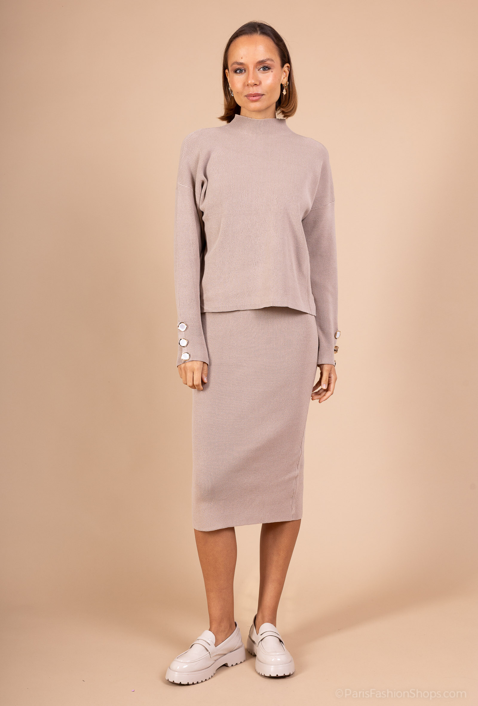 Wholesaler Loriane - Solid set, top and midi skirt