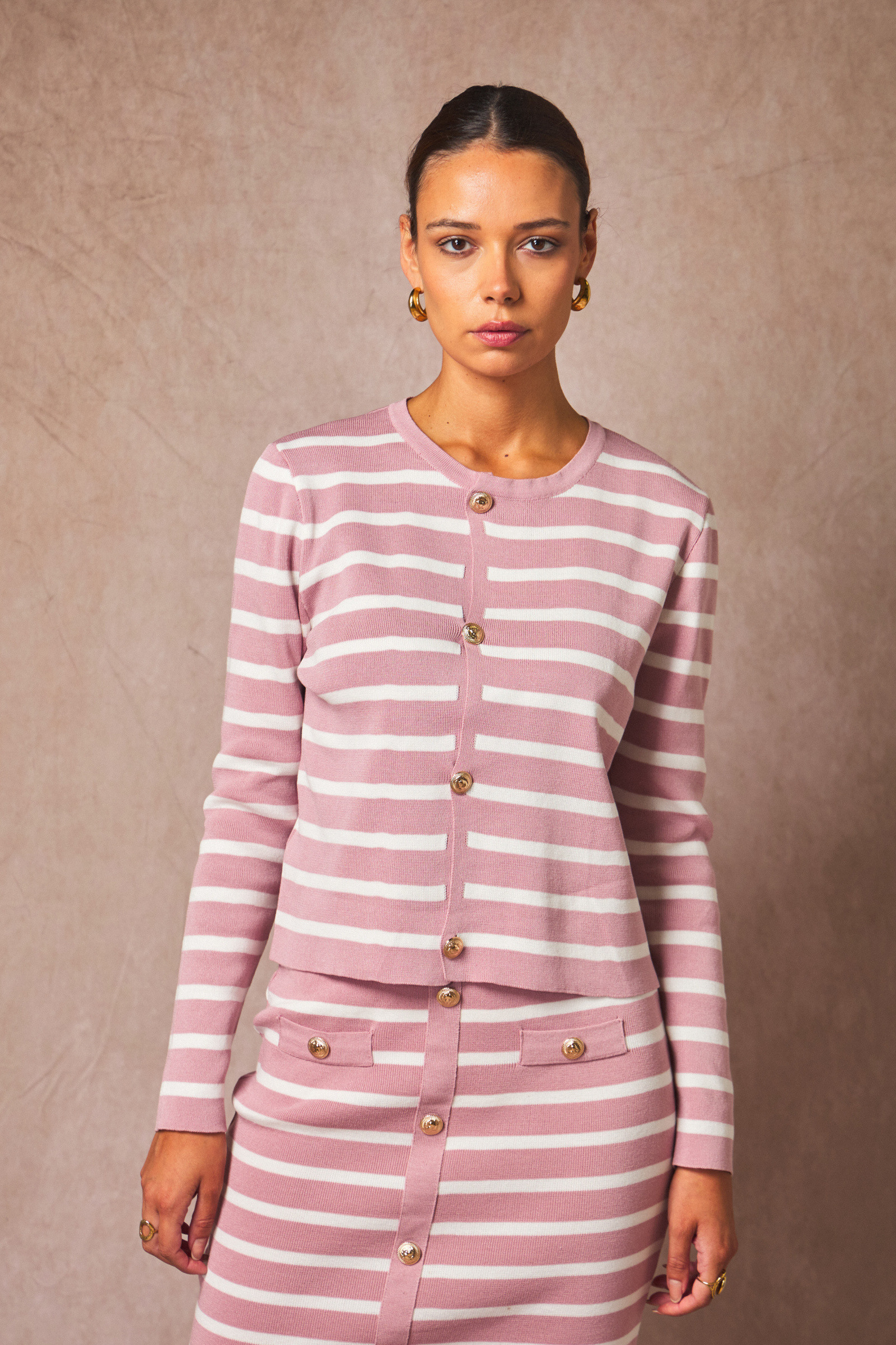 Grossiste Loriane - Ensemble motifs rayures