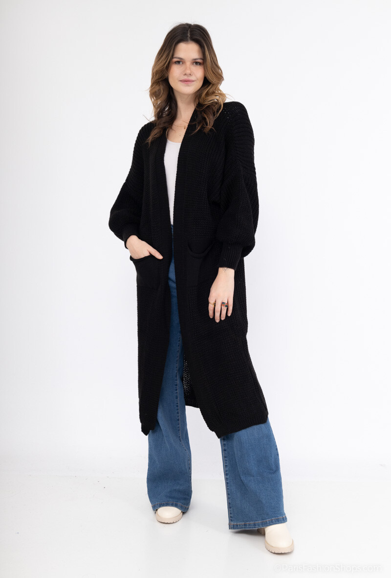 Grossista Loriane - Cardigan lungo tinta unita