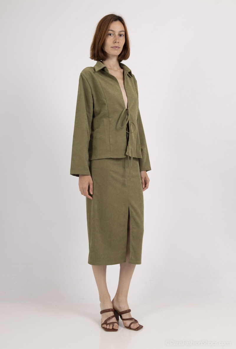 Mayorista Loriane - Falda midi lisa