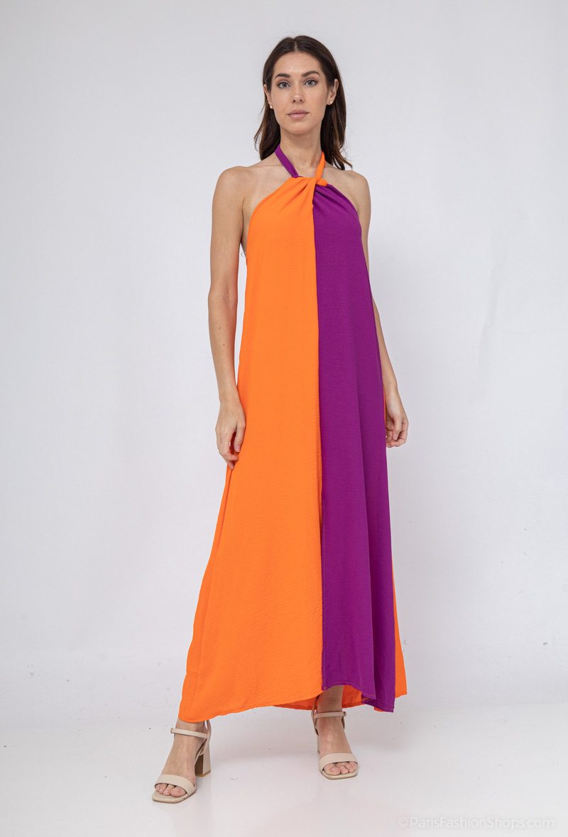 Wholesaler Loriane - Long two-tone dress