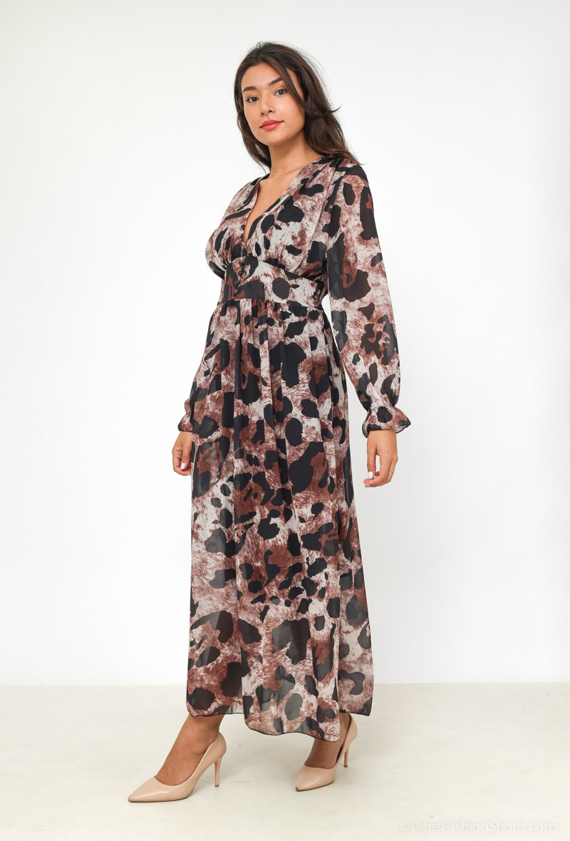 Grossiste Loriane - Robe longue imprimée