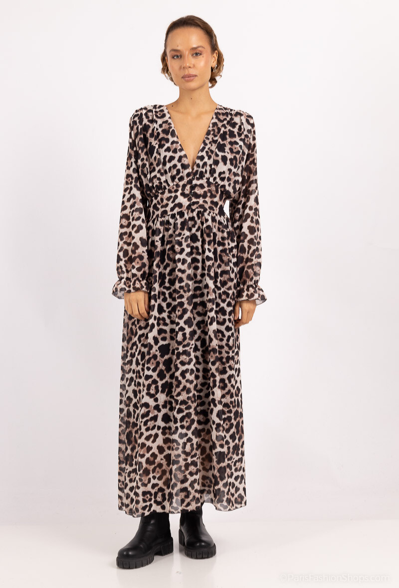 Grossiste Loriane - Robe longue imprimée