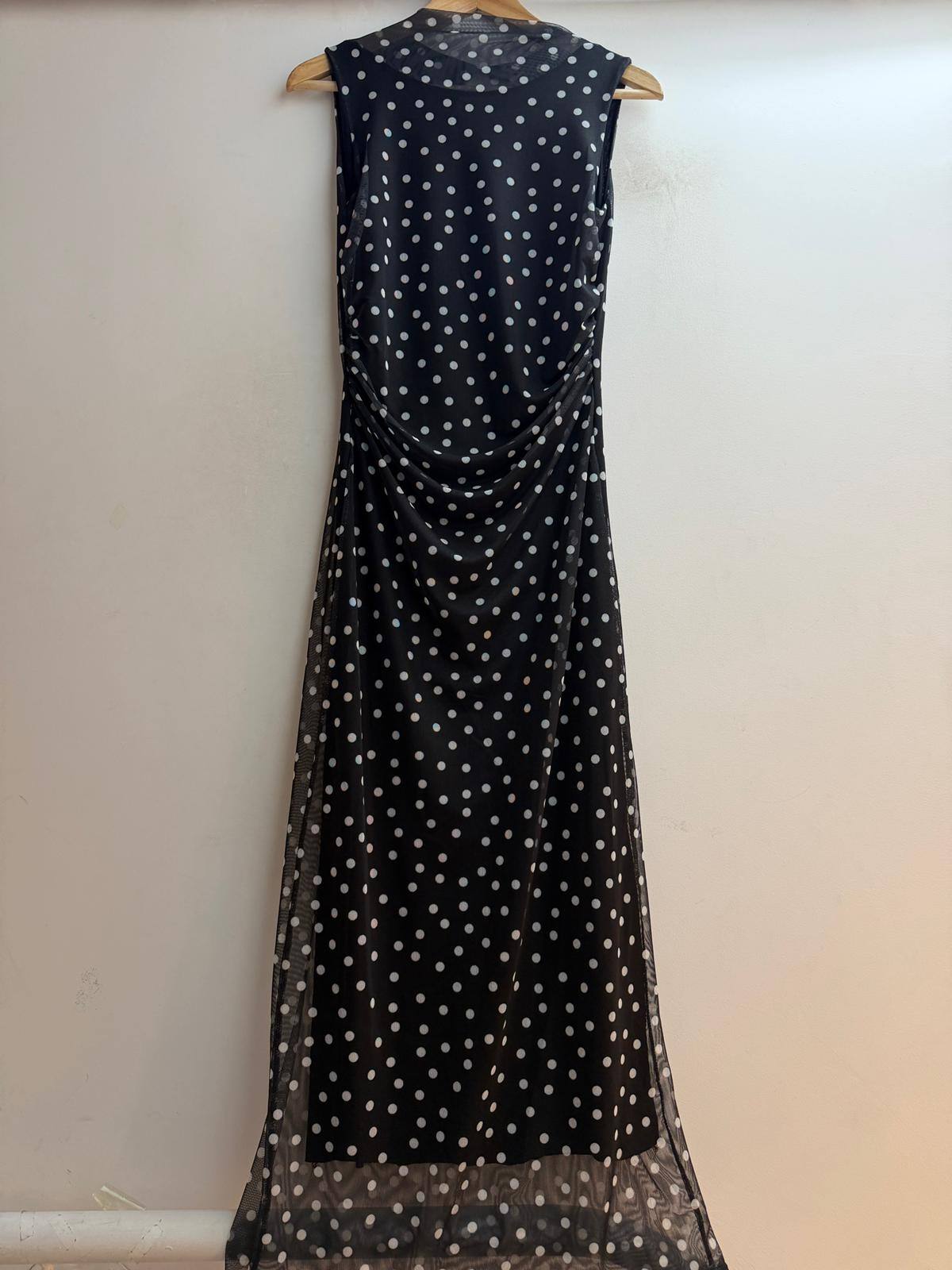 Grossista Loriane - Abito lungo in tulle a pois