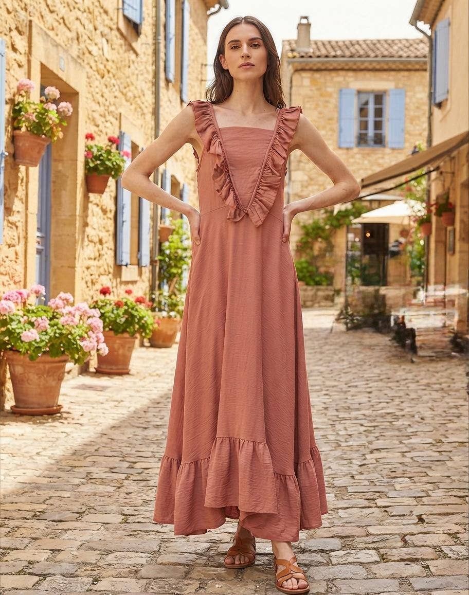 Mayorista Loriane - Vestido largo de tirantes
