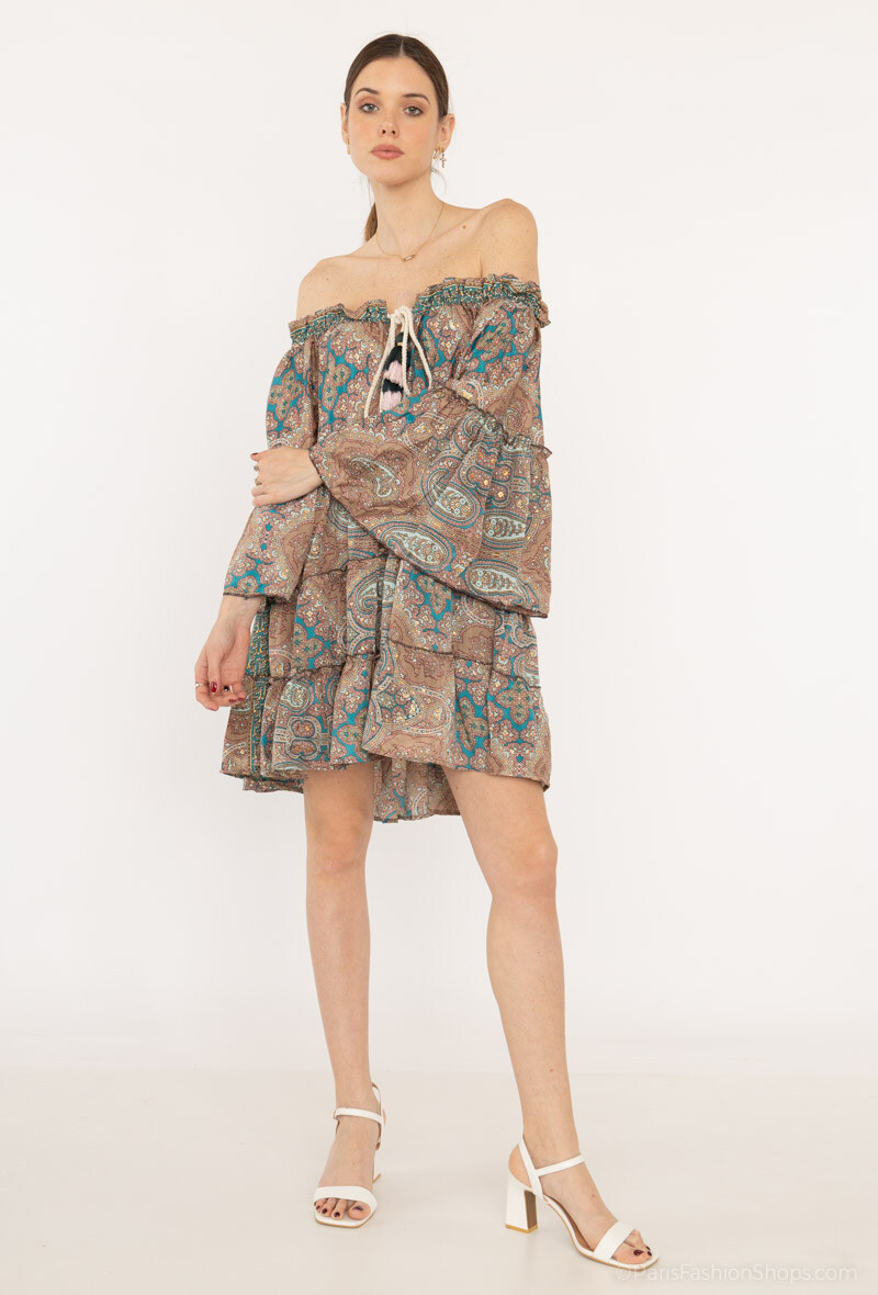 Mayorista Loriane - Vestido corto estampado