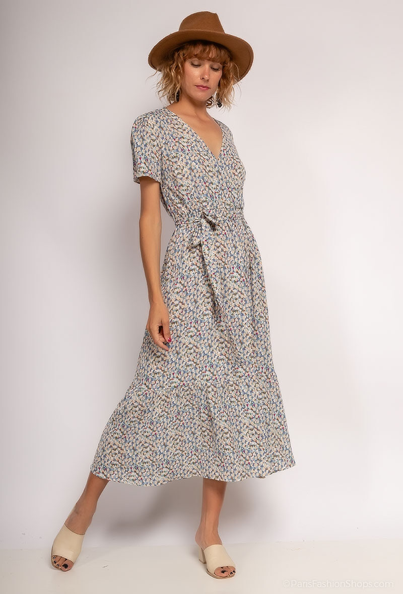 Großhändler Loriane - Bedrucktes Maxikleid