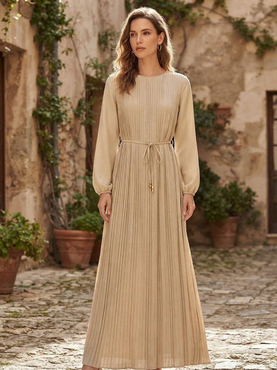 Mayorista Loriane - Vestido largo plisado