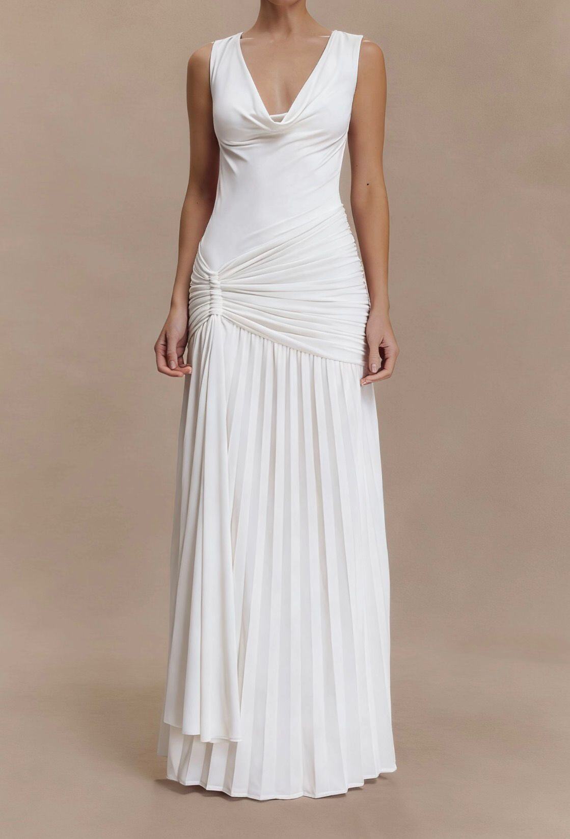 Großhändler Loriane - Einfarbiges Maxikleid