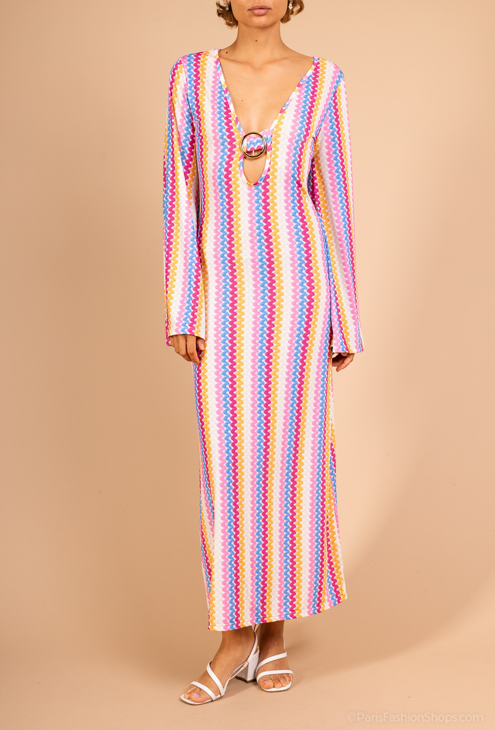 Mayorista Loriane - Vestido largo estampado