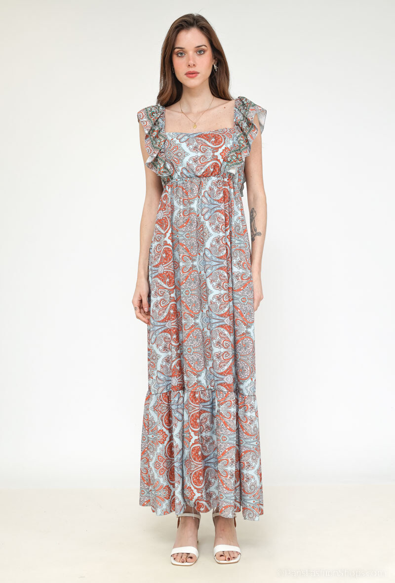 Mayorista Loriane - Vestido con estampado de cachemira