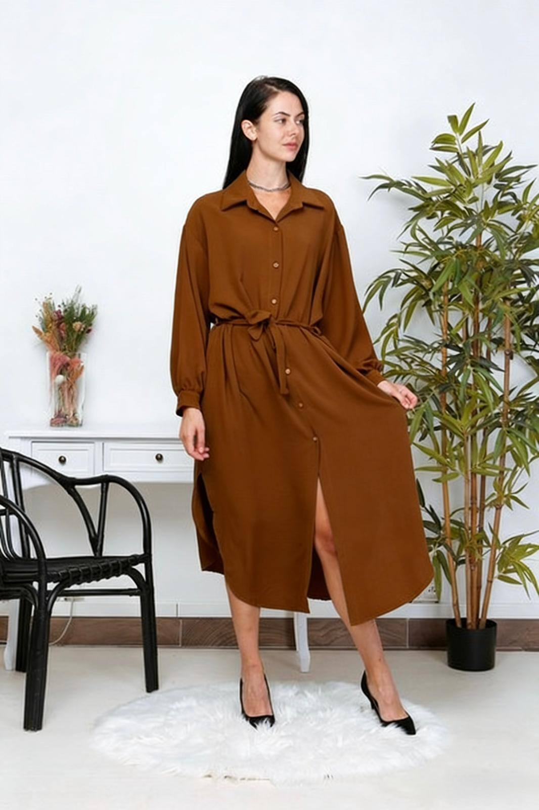Grossista Loriane - Abito camicia midi