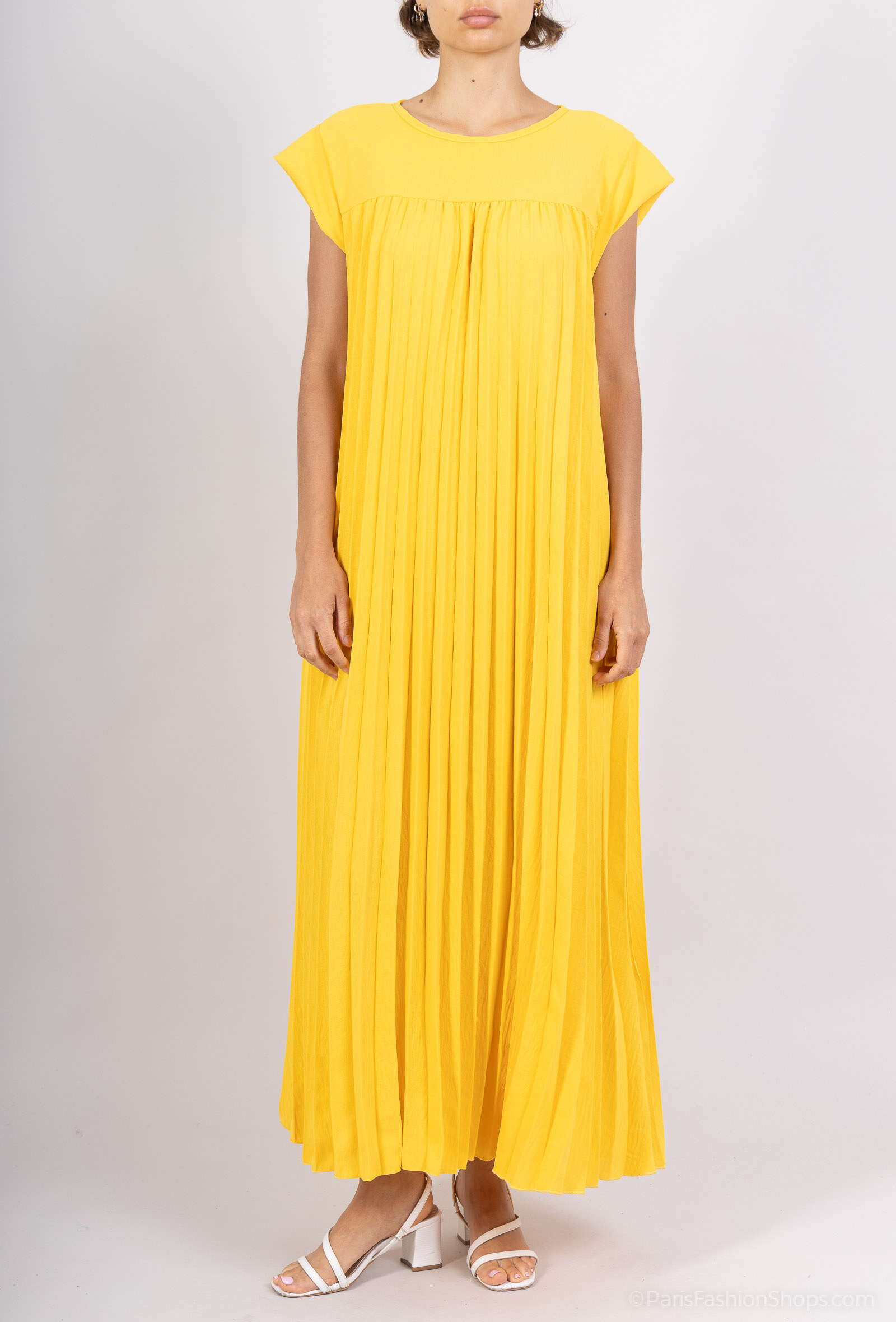 Großhändler Loriane - Langes und weites einfarbiges Kleid