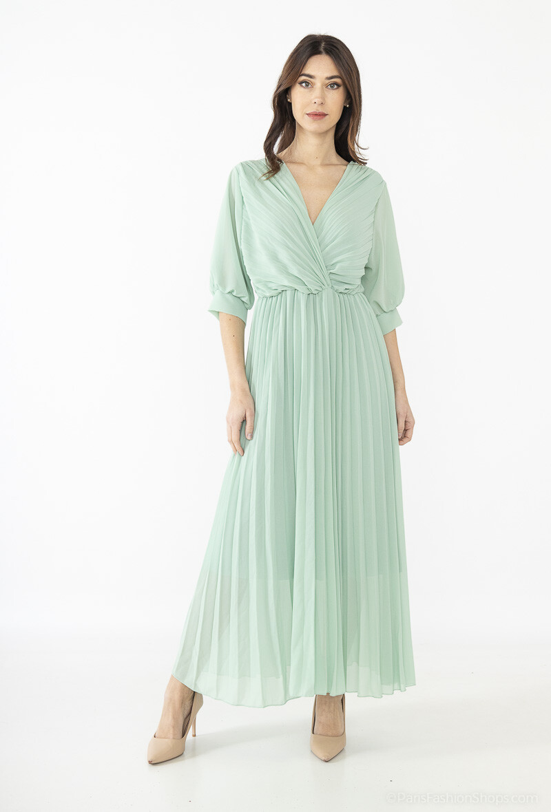 Mayorista Loriane - Vestido largo plisado