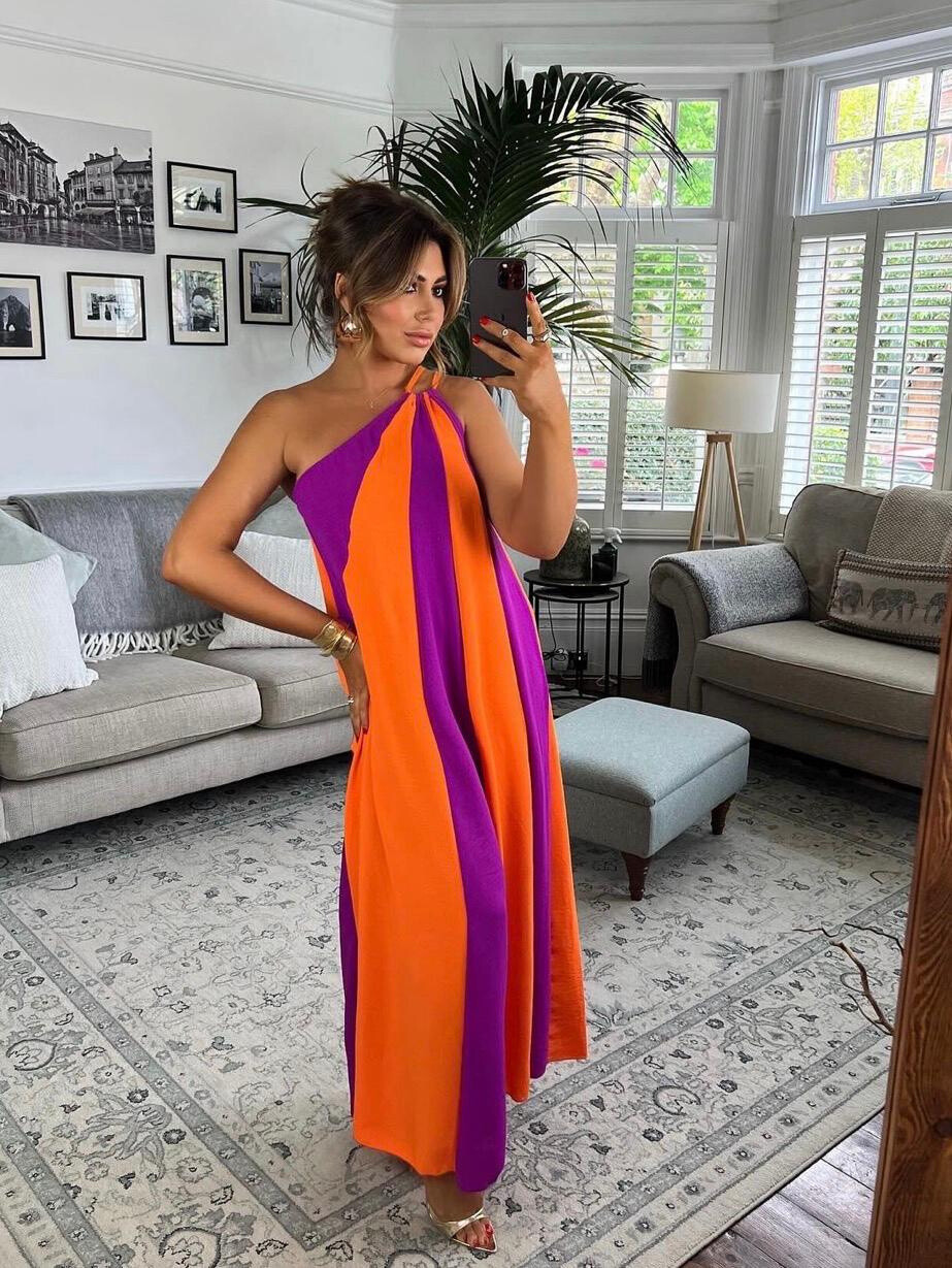 Mayorista Loriane - Vestido largo bicolor