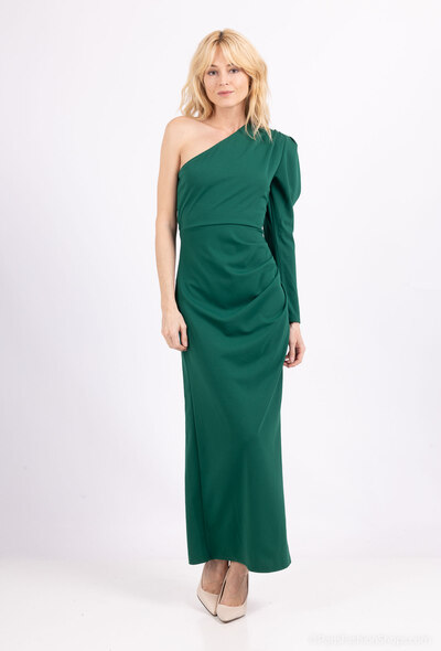 Großhändler Loriane - Asymmetrisches langes Kleid Großhändler Loriane - Asymmetrisches langes Kleid