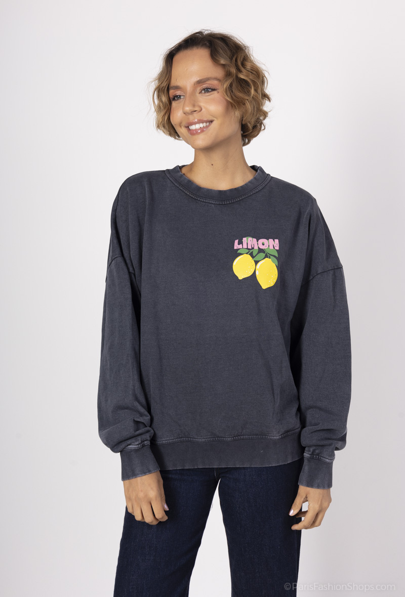 Grossiste Loriane - sweat imprimee