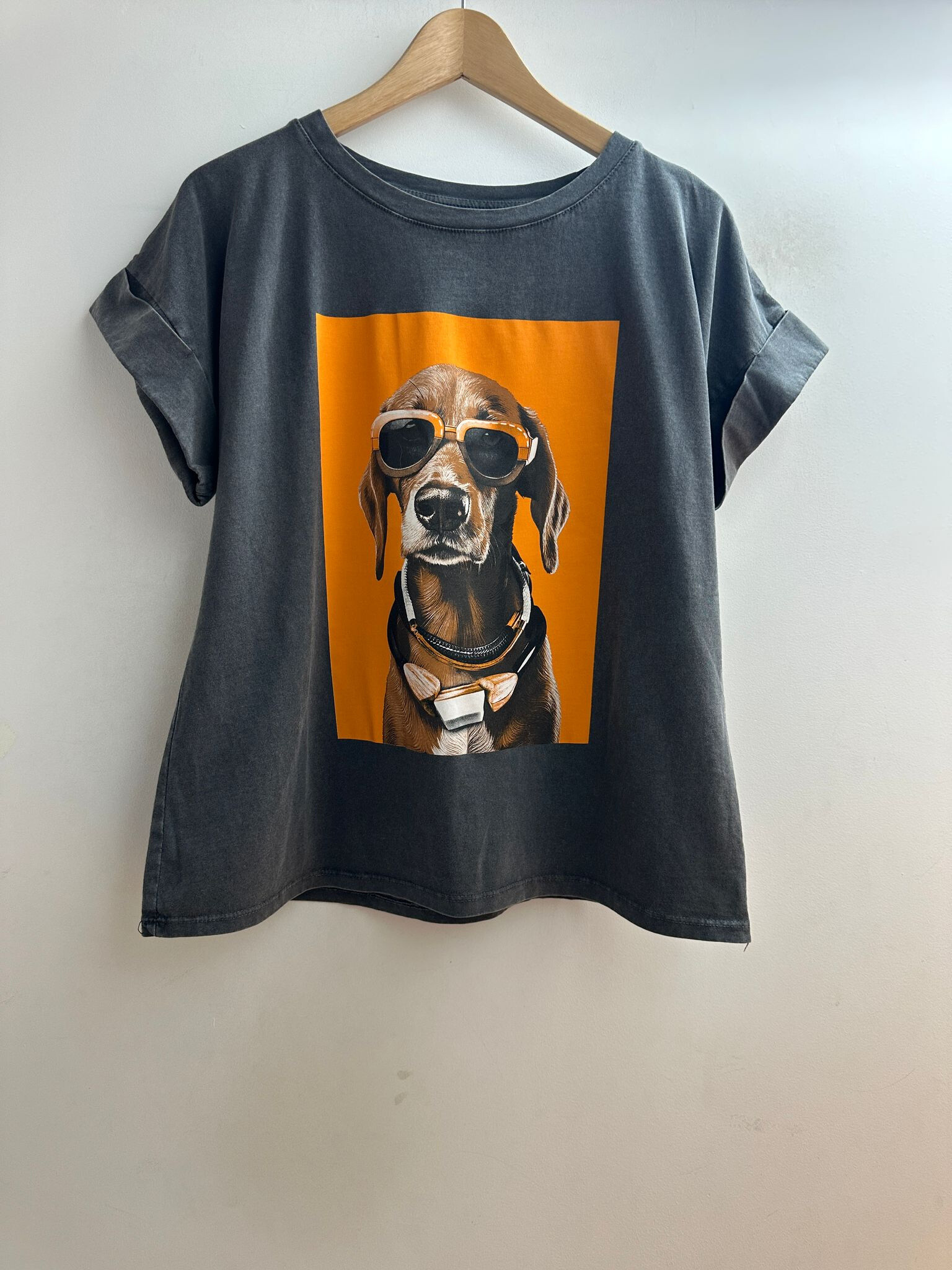 Grossista Loriane - T-shirt stampata lavata