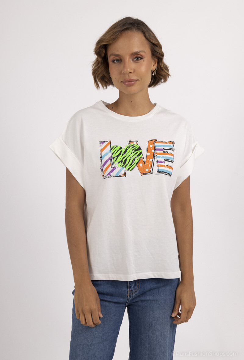 Grossista Loriane - T-shirt con stampa love