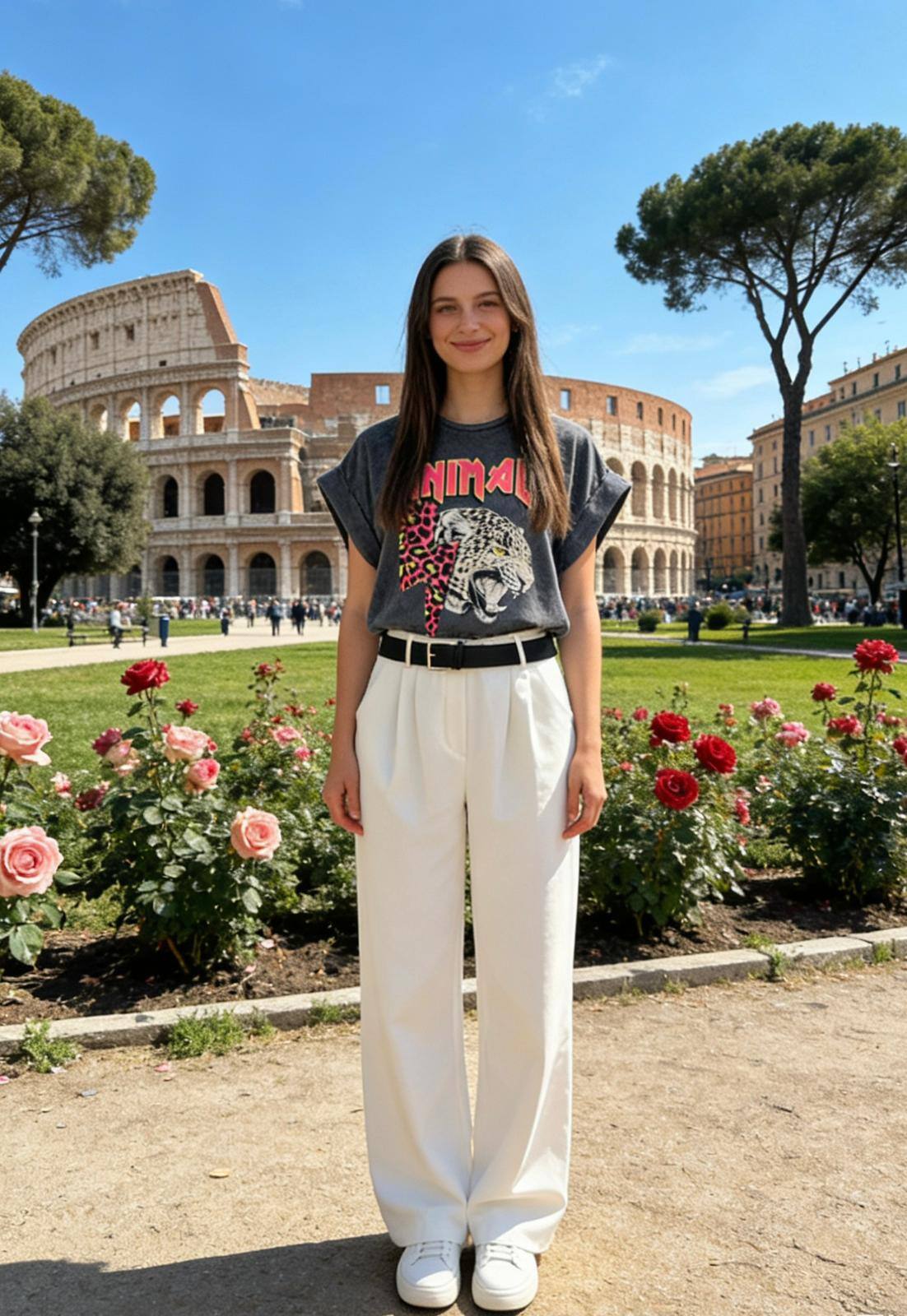 Grossista Loriane - T-shirt con stampa animale