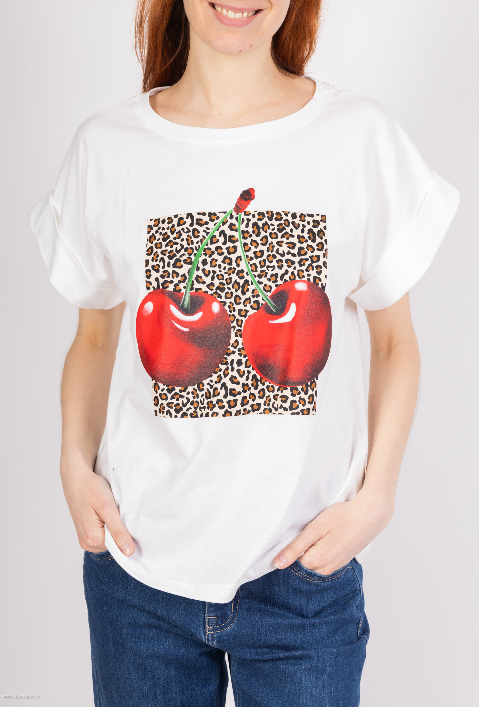 Grossiste Loriane - T-shirt imprimée délavé