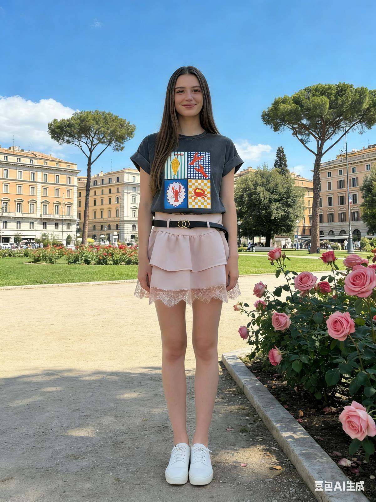 Mayorista Loriane - Camiseta deslavada estampada