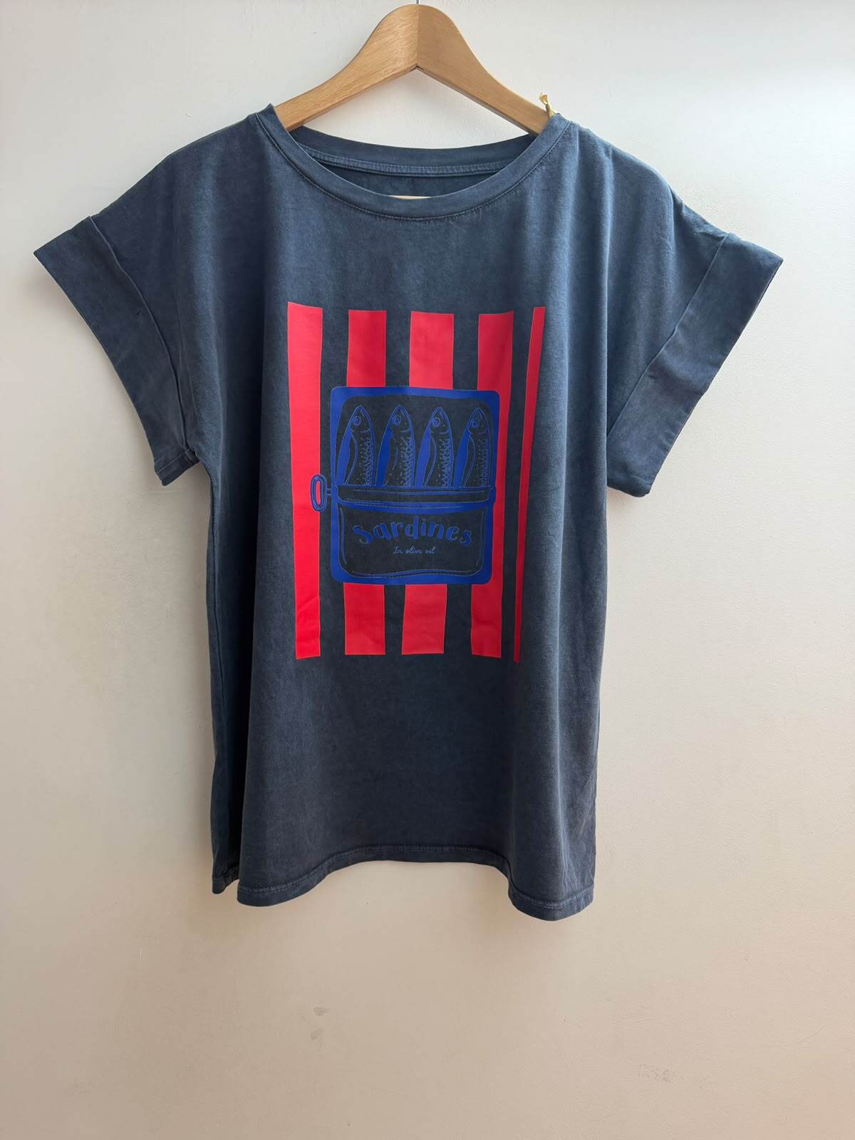 Grossiste Loriane - T-shirt délavé imprimé