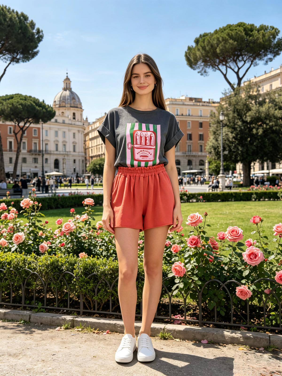 Grossista Loriane - T-shirt stampata effetto lavato