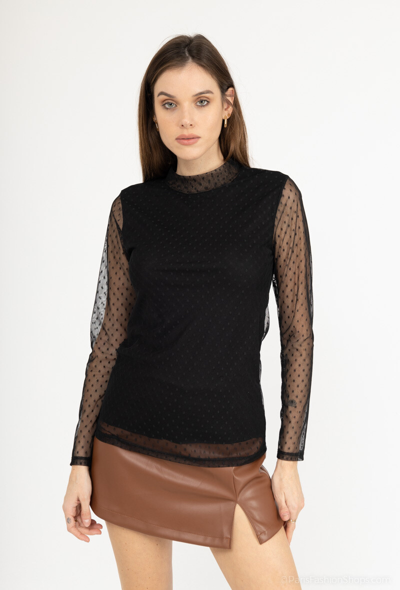 Grossista Loriane - BLOUSA STAMPATA CON FODERA DAVANTI IN VISCOSE
