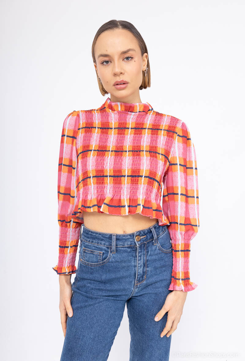 Grossiste Loriane - Top Multicolore, Manches Longues